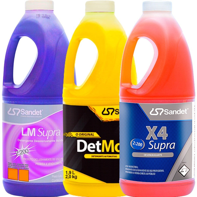 Ativador Lm Supra + Solupan X4 Supra + Shampoo Det Mol Sandet